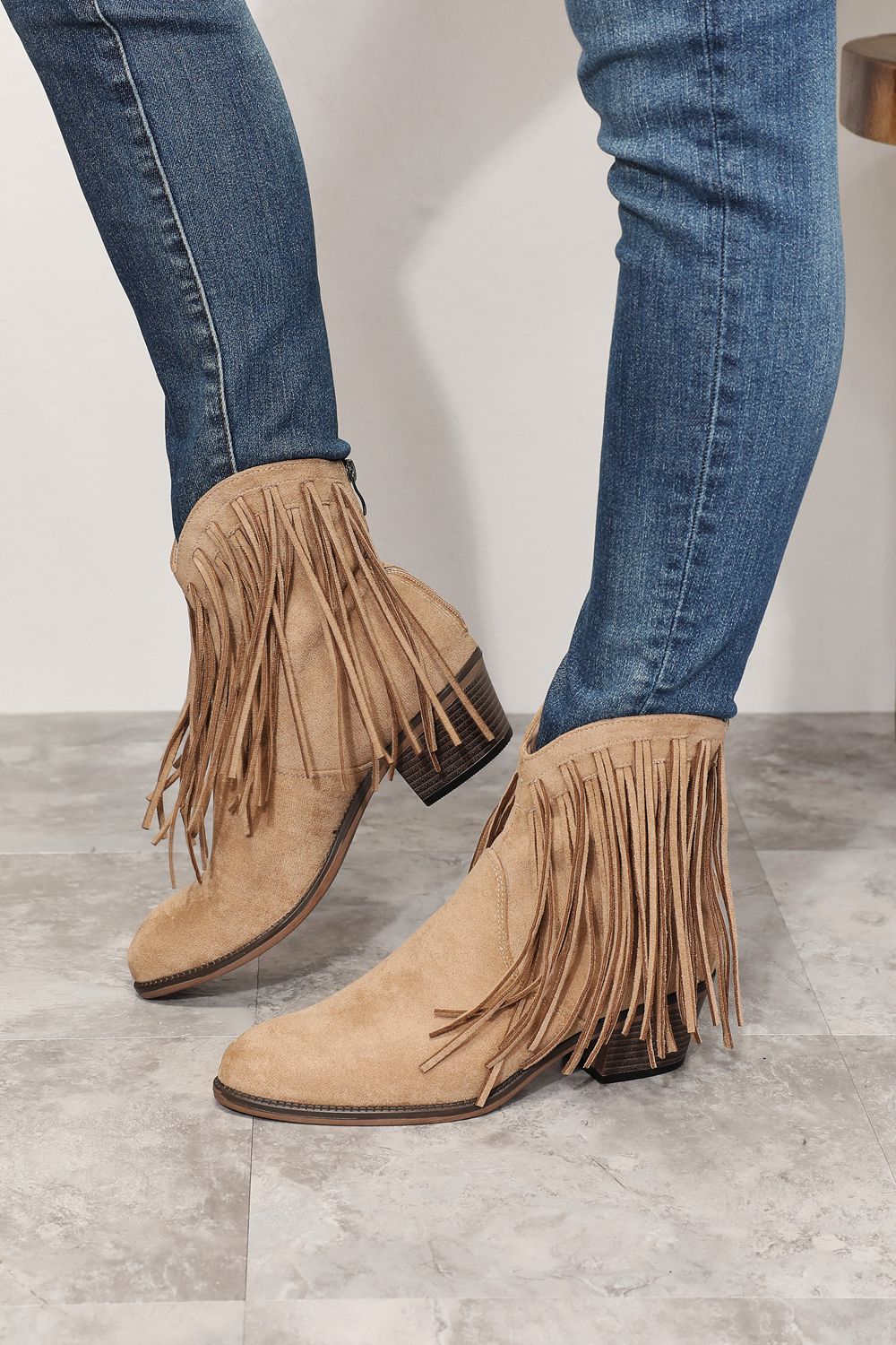 Women's Fringe Cowboy Ankle Boots