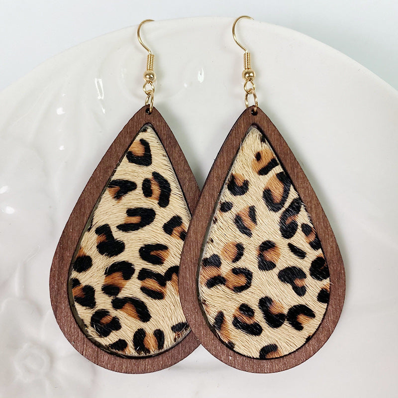 Teardrop Wooden Earrings