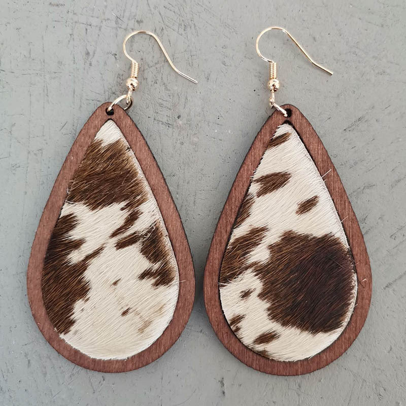 Teardrop Wooden Earrings