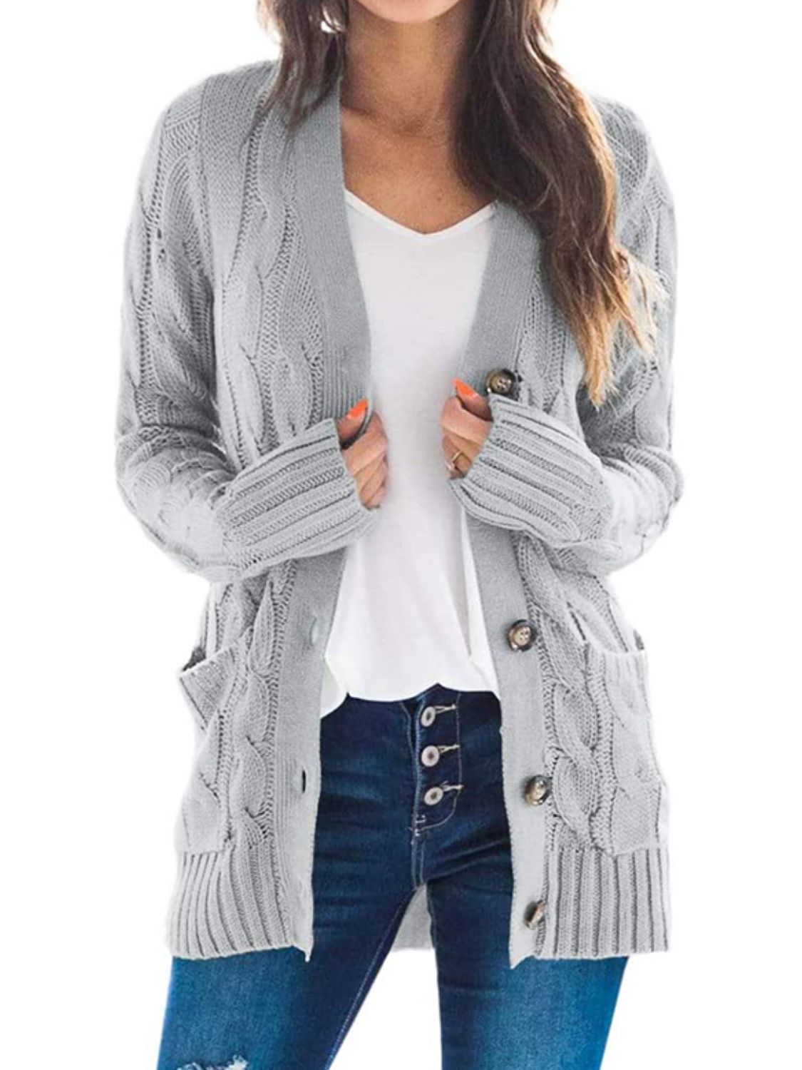 Cable-Knit Cardigan