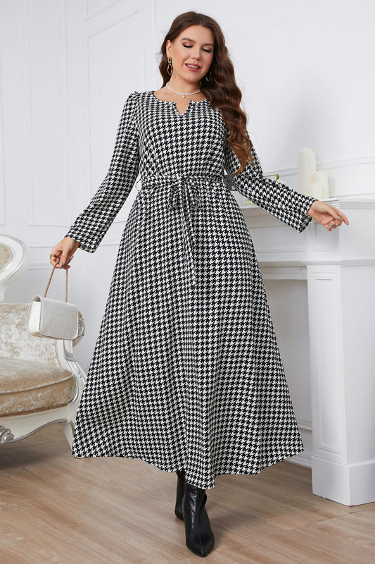 Houndstooth Maxi Dress