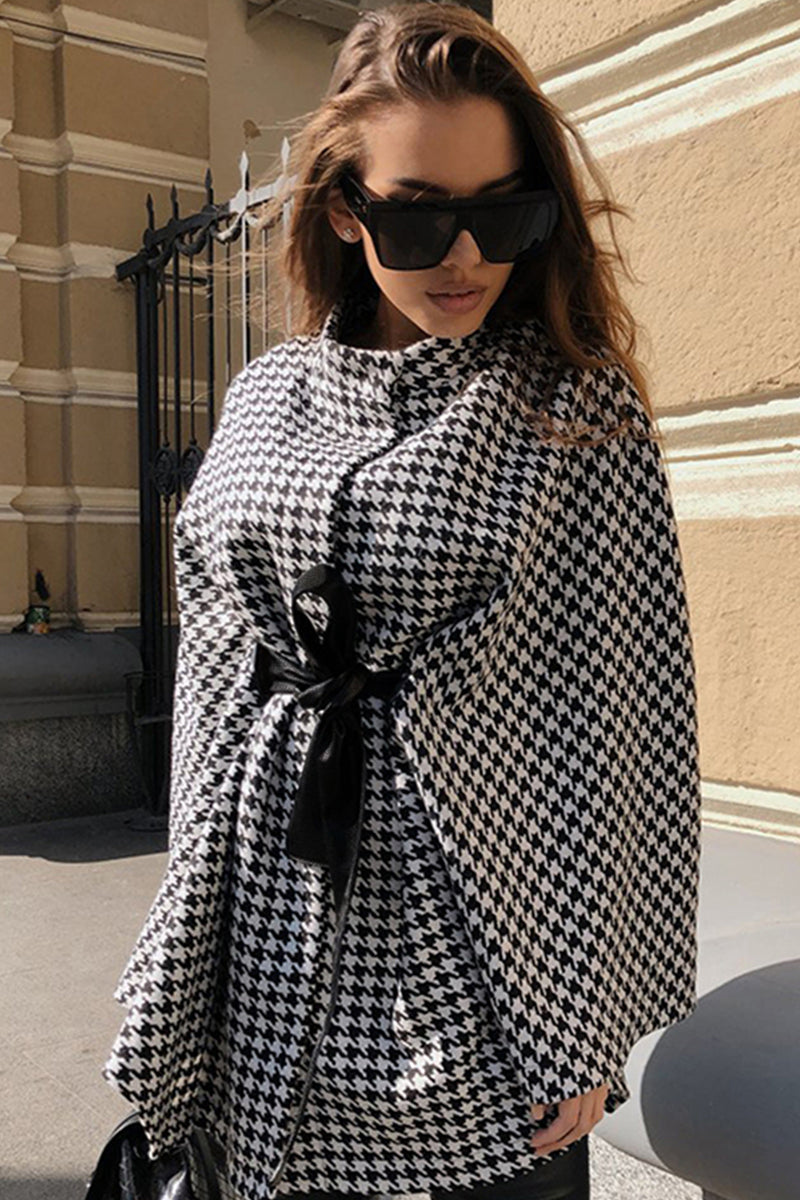 Houndstooth Tie Waist Coat