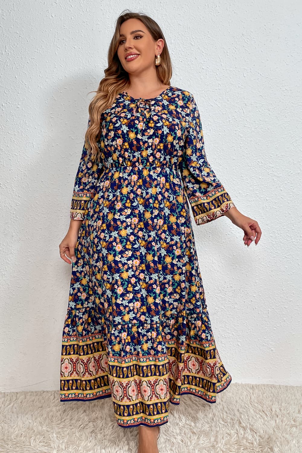 Plus Size Bohemian Maxi Dress