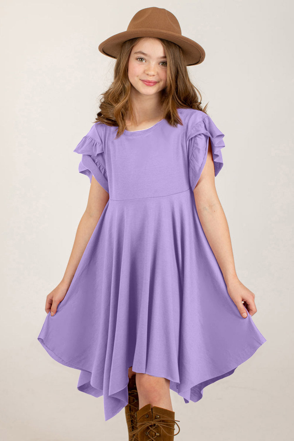 Catherine Petal Sleeve Dress - Home Grown EA