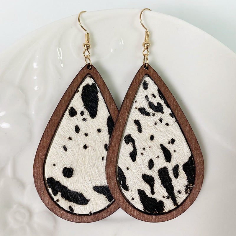 Teardrop Wooden Earrings