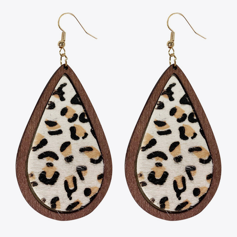 Teardrop Wooden Earrings