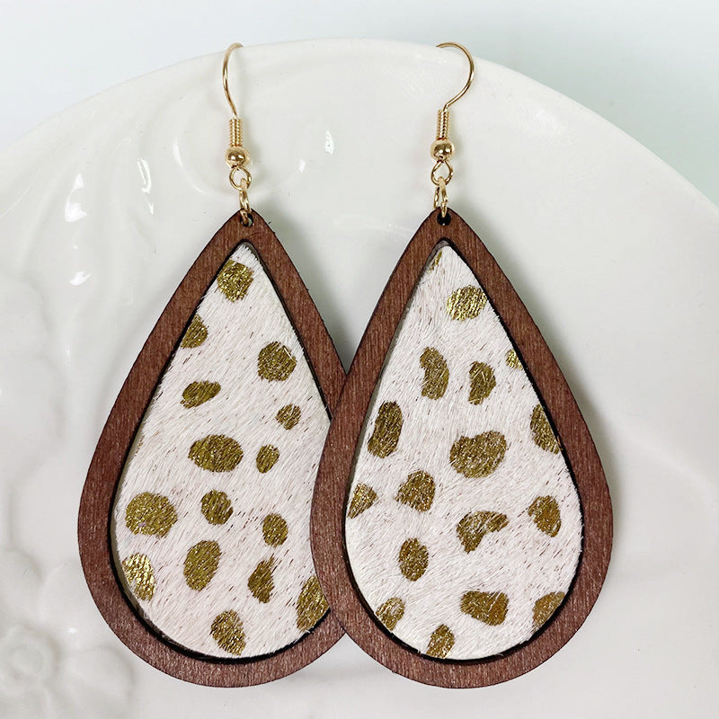 Teardrop Wooden Earrings