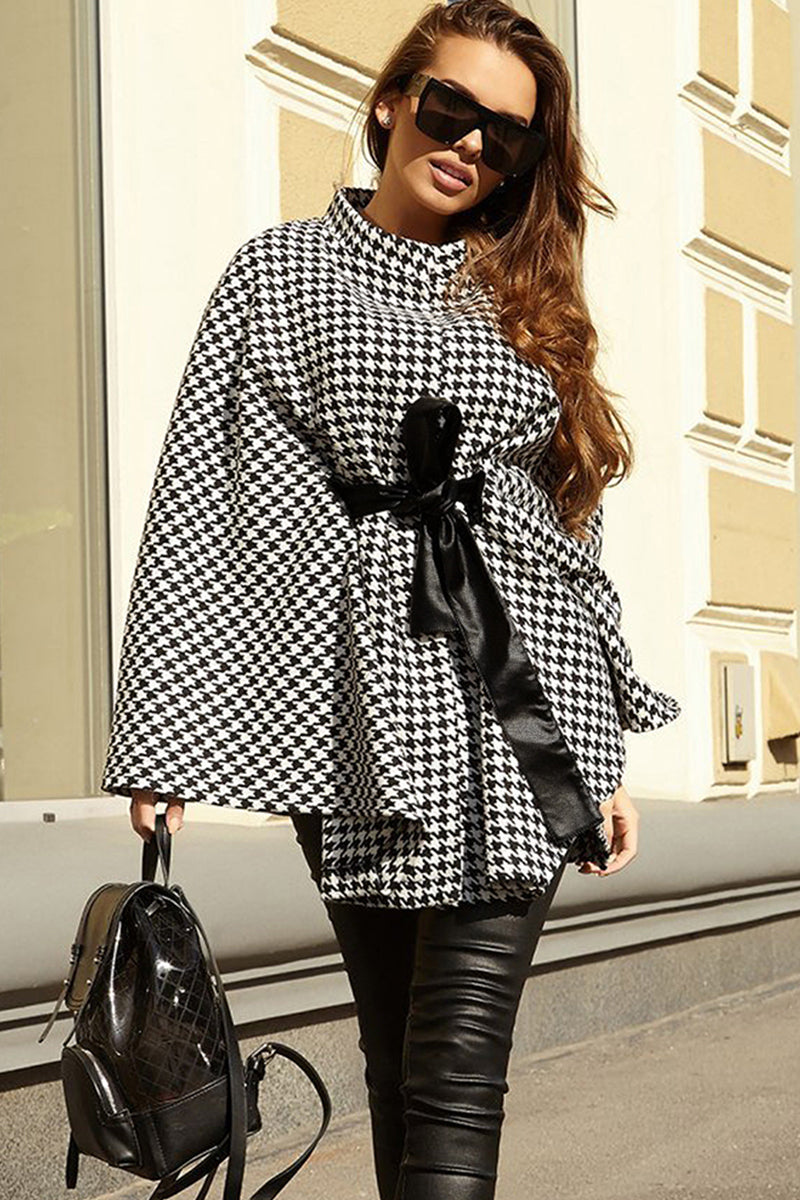 Houndstooth Tie Waist Coat