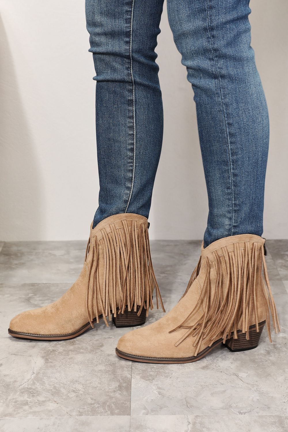 Women's Fringe Cowboy Ankle Boots