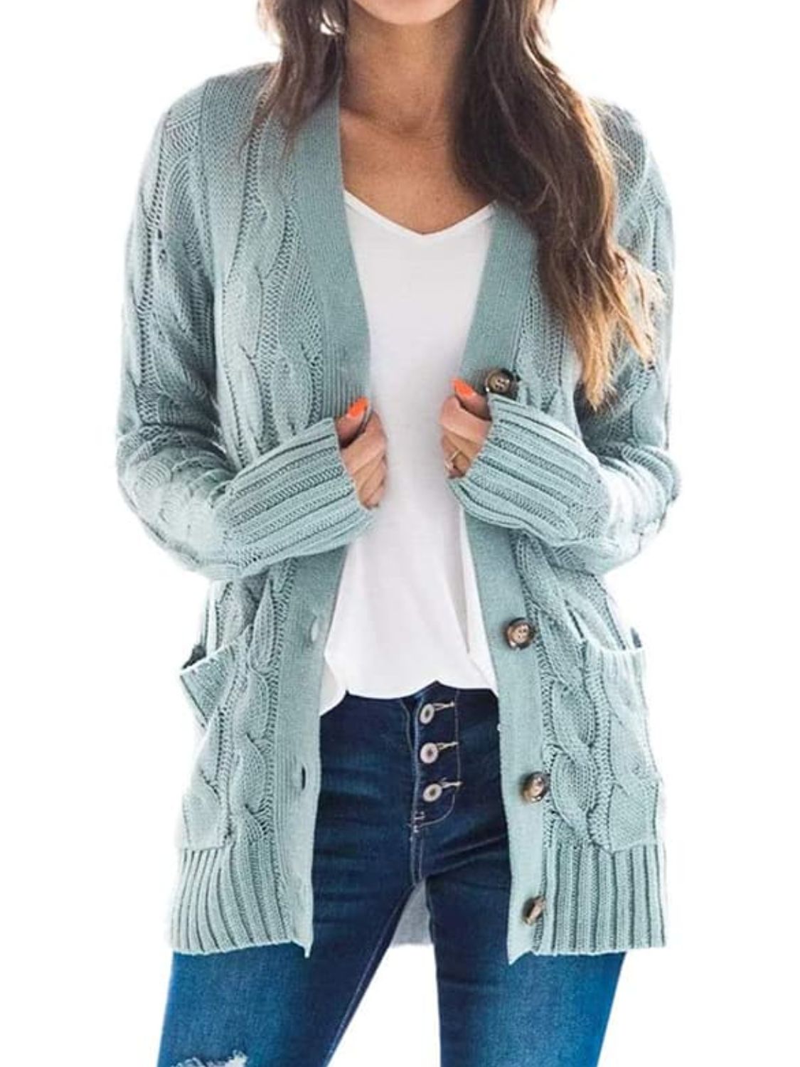 Cable-Knit Cardigan