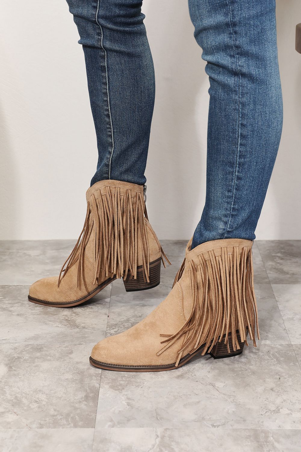 Women's Fringe Cowboy Ankle Boots