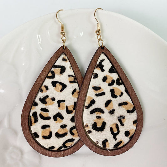 Teardrop Wooden Earrings