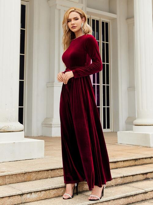 Velvet Luxe Maxi Dress